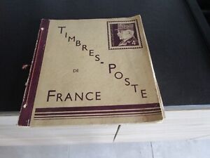 ALBUM TIMBRES POSTE DE FRANCE 1942 MAISON H THIAUDE PARIS/PETAIN/A COMPLETER