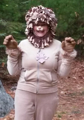 Adult cowardly  oz lion costume hand crafted size med womens or unisex style - Image 1 of 4
