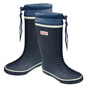 STIVALI IMPERMEABILI WELLIGNTON ALTI LALIZAS COLORE BLU NAVY PER BARCA E PONTILE - Picture 1 of 9