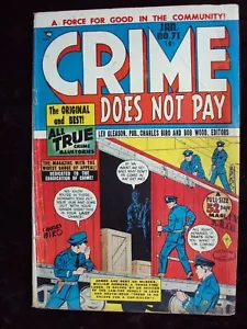 CRIME DOES NOT PAY #71 1947 LEV GLEASON PRE-CODE GOLDEN AGE CRIME - Picture 1 of 2