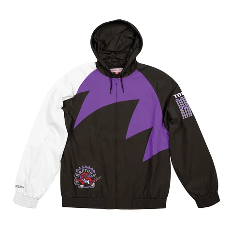 Toronto Raptors Mitchell & Ness Hardwood Classics Hooded Windbreaker Anorak L Cover