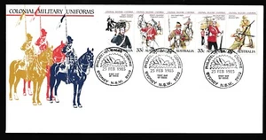1985 COLONIAL MILITARY UNIFORMS DECIMAL STAMP FIRST DAY COVER #2520 - Bild 1 von 1