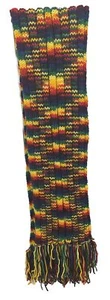 Bob Marley Rainbow Rasta Hand Knitted Quality Long Scarf 76 Inches Long EUC - Picture 1 of 13