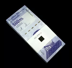 100 x Billetes Venezuela 500.000 Bolívares - Paquete SIN CIRCULAR - Imagen 1 de 2
