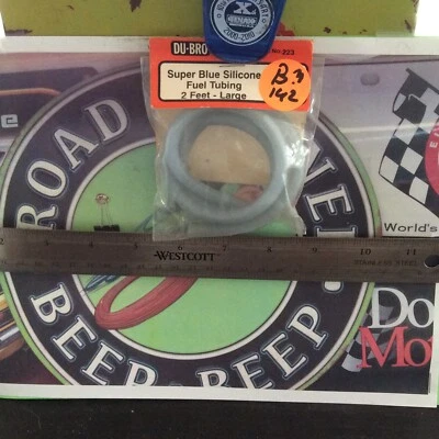 Du-Bro223 1/8"x2'LargeSuperBlueSilicone Fuel Tubing NewInPack 🇺🇸Made&Shipped - Image 1 of 2