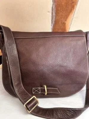 Lge BLONDIE MANIA dark brown premium leather satchel saddle xb bag - Image 1 of 4