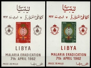 Libia 1962 - Mi-Nr. Bloque 2-3 ** - Estampillada sin montar o nunca montada - Malaria - Imagen 1 de 1