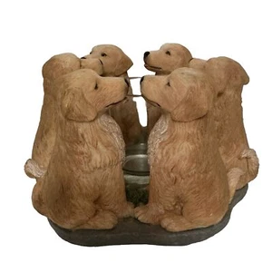 True Friends Golden Retrievers Holding Paws Candle Holder Continental Creations - Picture 1 of 6