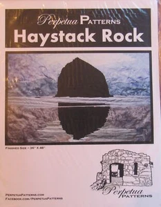 HTF Perpetua Pattern HAYSTACK ROCK Cannon Beach Oregon Coast Art Quilt Design - Imagen 1 de 2
