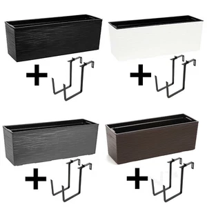 Fioriera Cassetta Balcone Supporto Struttura Inserto 5 Colori Plastica 56 cm - Foto 1 di 17