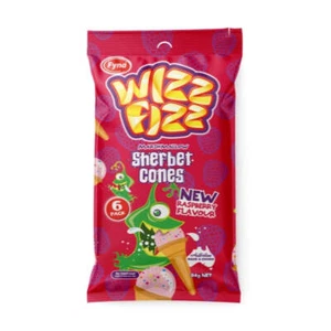 Wizz Fizz Raspberry Sherbet Cones 6pk - Picture 1 of 1