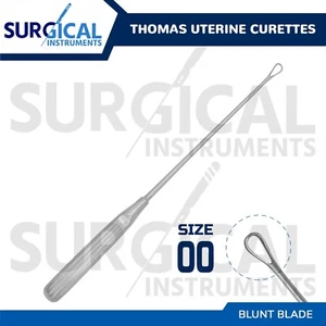 THOMAS Uterine Curettes 11" Size # 00 Malleable Blunt Blade OB/GYN German Grade - Picture 1 of 7