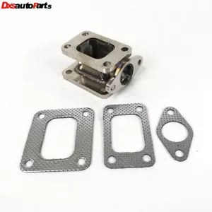 T3 to T4 Turbo Manifold Flange Adapter Conversion w/38mm Wastegate Flange+Gasket - Picture 1 of 14