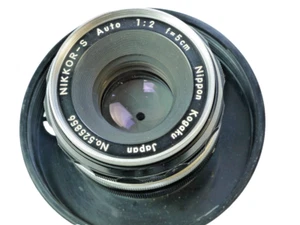 Nikon Nippon Kogaku 5cm f2 Nikkor-S 9-BLADE IRIS. Blk/Chr PRE-AI. NICE BOKEH - Picture 1 of 6