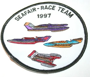 Rare Vintage Seafair Hydro Foil Offshore Racing Boat 1997 Race Team Patch New NOS - Bild 1 von 1