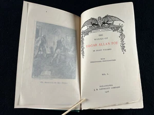 The Works of Edgar Allan Poe Volume 1 illustrated photogravures - Picture 1 of 12