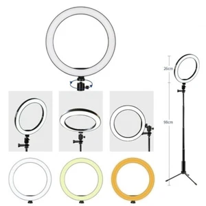 10" LED Light Ring w/Stand Mount Kit & Selfie Stick For Live Broadcast Streaming - Picture 1 of 12