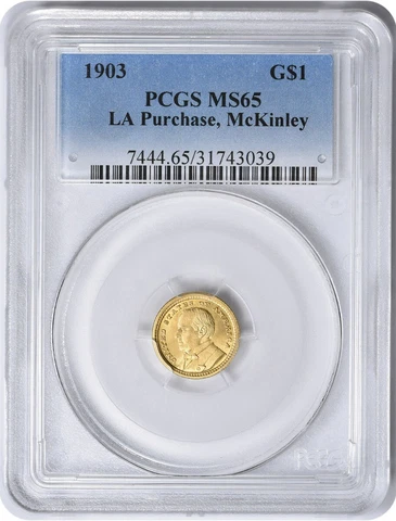 1903 LA Purchase - McKinley $1 Gold MS65 PCGS Cover
