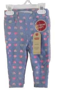 NWT Levis Infant Girls Haley May Leggings Pants 6/9 Months Blue Denim/Hearts $24 - Picture 1 of 2