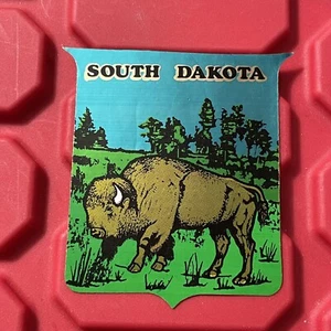 Calcomanía de viaje South Dakota Timberline Corp 2,5 x 3 pegatina dorada brillante 1979 - Imagen 1 de 2