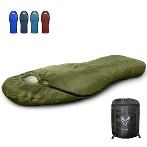 0 Degree 0 °F Winter Camping Sleeping Bags For Adults Big n Tall - Waterproof XL - Picture 1 of 32