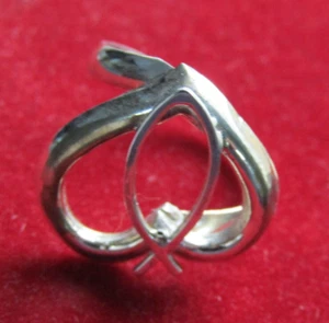 Ring with christian fish symbol- Solid 925 Sterling Silver - Bild 1 von 6