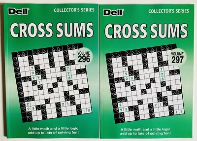 Lot of 2 Cross Sums Kakuro Puzzles  Dell Penny Press Math Logic problems adults - Image 1 of 4