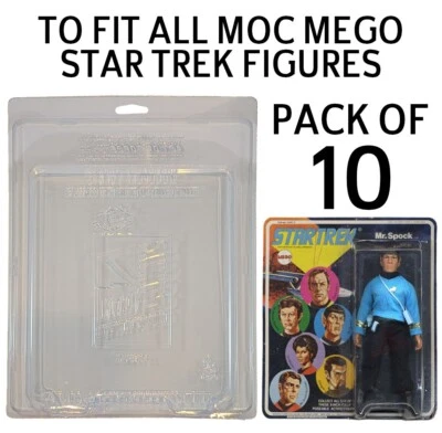 PHOENIX Pack of 10 Protective Cases For MOC MEGO Star Trek Figures - AFTMEG