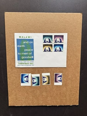 Malawi 1967 FDC +Malawi Christmas #SG290-93 +MNH Set +Peace to Men of Goodwill - Image 1 of 2