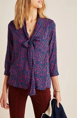 ANTHROPOLOGIE MAEVE RORY TIE-NECK BLOUSE U.S. SIZE 12 - Image 1 of 4