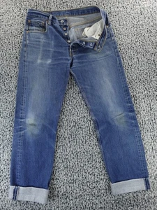Jeans Levis 501 Talla 32 x 36 Botón Mosca Puños Dobladillos - Imagen 1 de 14
