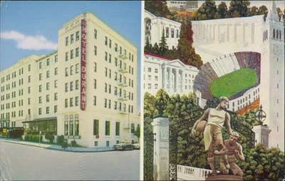 Postal de Hotel Durant East Bay University of California Old Taxi Car Berkeley CA Foto 1 de 2