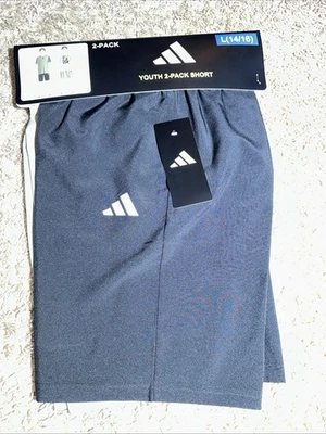 Boy's Adidas 2 Pack Active Shorts Black and Green Size Large 14 - 16 - Image 1 of 4