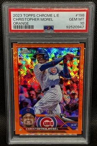 2023 Topps Chrome Christopher Morel Orange Logofractor Rookie /25 PSA 10 No. 198 - Picture 1 of 3