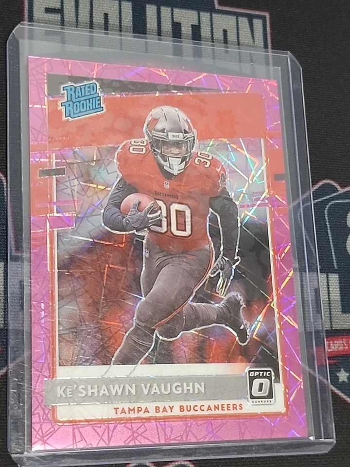 2020 Panini Donruss Optic RC Pink Velocity Prizm #186 Ke'Shawn Vaughn /79 - Image 1 of 2