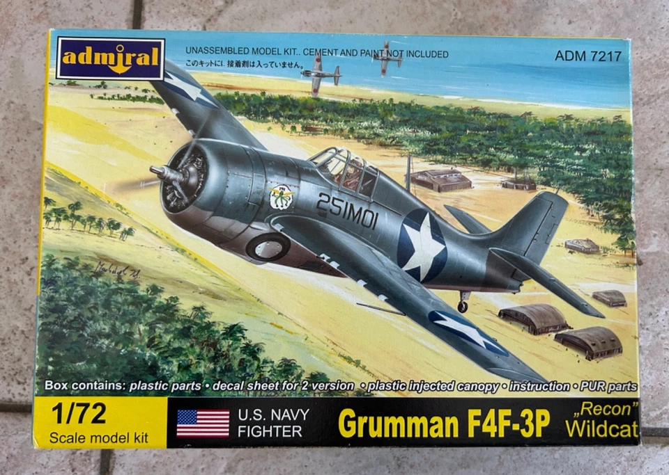 ADMIRAL 1/72 7217 GRUMMAN F4F-3P - Immagine 1 di 1