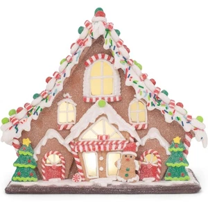 RAZ Imports Kringle Candy Co. 11.5" Gingerbread Lighted Lodge - Picture 1 of 6
