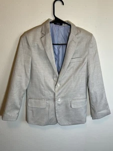 Izod 2-Piece Suit Boy’s Size Blazer 10 & Pants 8 Husky Khaki - Picture 1 of 10