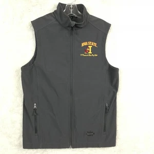 Iowa State Cyclones Mens Vest Softshell Gray Embroidered Full Zip Sportswear S - Picture 1 of 11