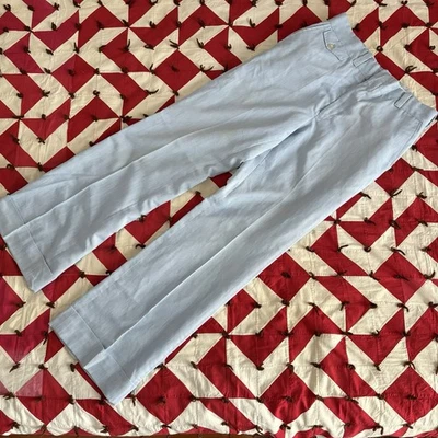 Vintage Blue Polyester Levi’s Panatela Pants Mens As Is Worn Flaws - Image 1 of 4