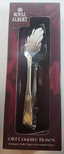 Pinza buffet multiuso Royal Albert Old Country Roses acciaio inox 18/10 nuova con scatola - Foto 1 di 6