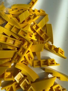 LEGO-NEW-#5414- YELLOW-WEDGE 4 X 1 RIGHT-10 PIECES - Picture 1 of 1