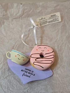 Hallmark Ornament Coffee is Better with a Friend Holiday Christmas Donut * NEW - Picture 1 of 7