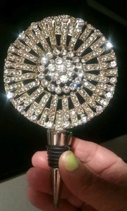Silver And Black Rhinestone Ornate Wine Stopper Made In India Retail 999.00!  - Picture 1 of 20