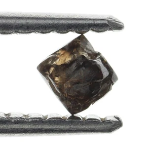 Octahedron Natural Loose dark brown 0.3 carat 3.32X3.09X2.97MM Rough Diamond - Picture 1 of 2