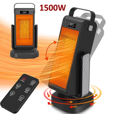 Portable Space Heaters With Fireplace Flame Ceramic Room Heater For Indoor Use - Image 1 of 4
