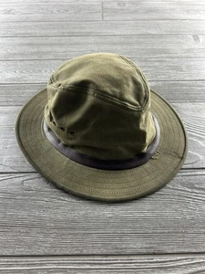 Sombrero Filson Estilo Safari Correa Trasera Grande Verde Algodón Exterior Aventura Para Hombres EE. UU. - Imagen 1 de 5