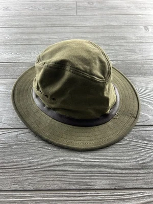 Filson Hat Safari Style Strap Back Large Green Cotton Outdoor Adventure Mens USA - Image 1 of 4