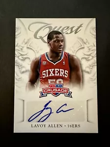 2012-13 Panini Crusade Quest LaVoy Allen Auto Autograph 76ers Card - Picture 1 of 1