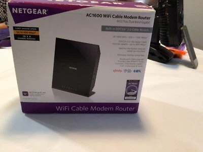 Router módem cable Wifi NETGEAR AC1600 C6250 - negro (C6250-100NAS) Foto 1 de 4